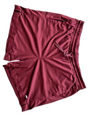 Men's Burgundy Fabletics Mesh Gym 5" Shorts Size L